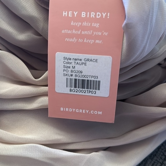 NWT Birdy Grey Grace Convertible Dress in Chiffon Taupe - Picture 8 of 8